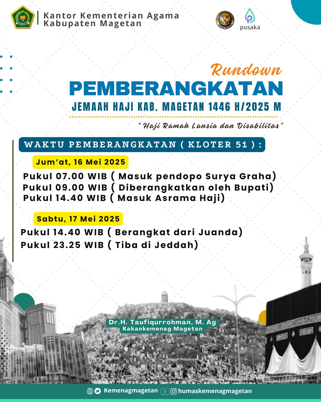 Pemberangkatan Jemaah Haji Kab. Magetan 1446 H / 2025 M